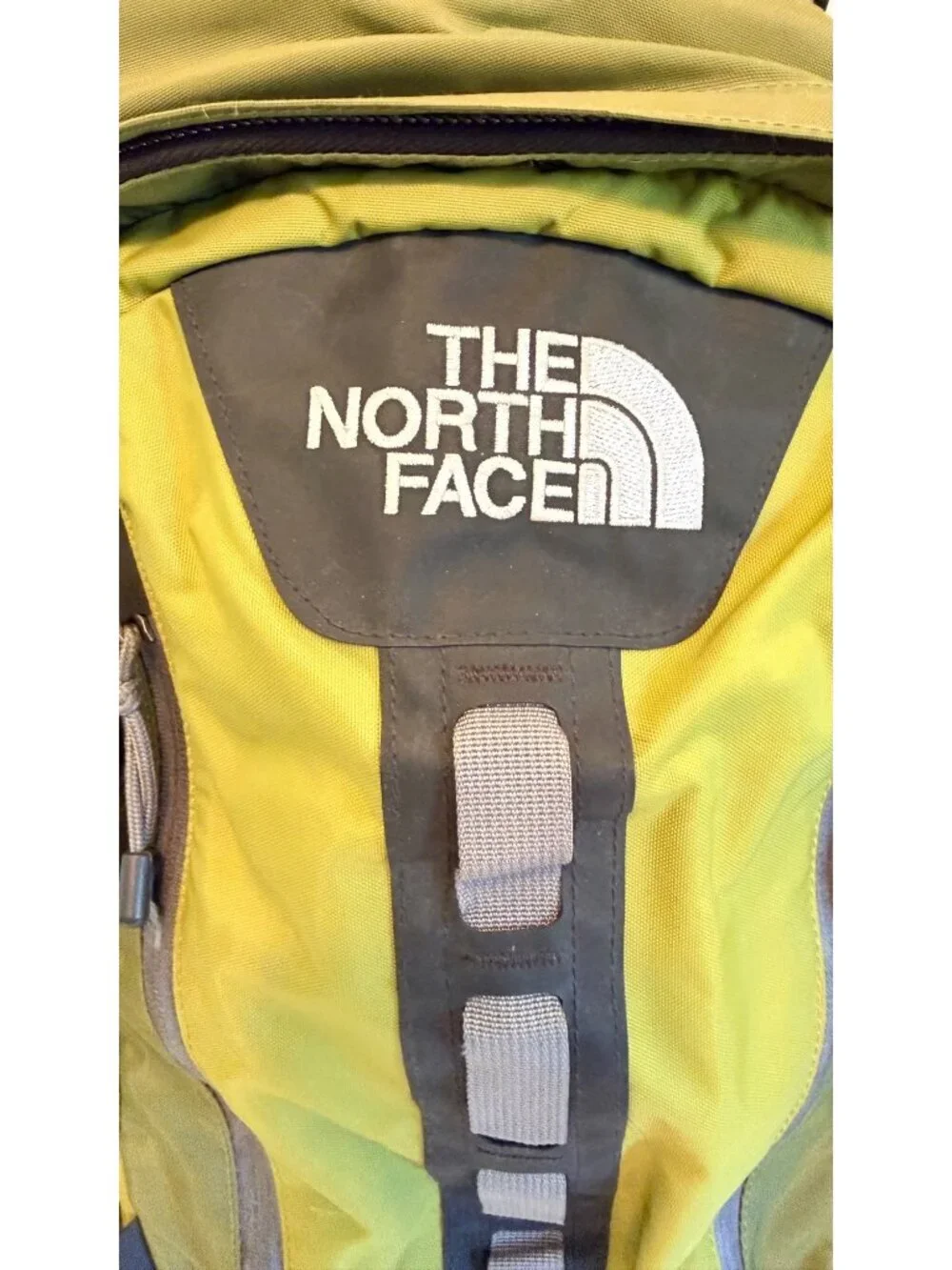 The North Face Big Shot Backpack Green With Gray Straps Outdoor Hiking